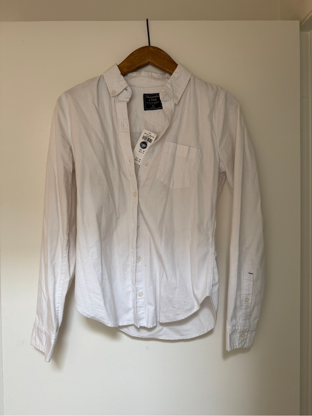 Abercrombie & Fitch White Button-Down Shirt